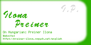 ilona preiner business card